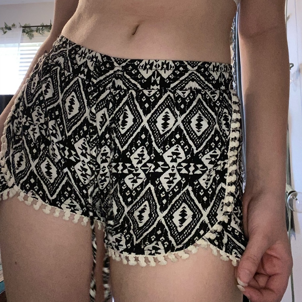 Black and white patterned shorts!